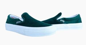 デッド!! 名作!! VANS PRO SLIPON バンズ プロ スリッポン スエード グリーン 緑 × 白 us 8 / 26 ㎝ レアカラー