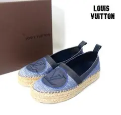 美品 LOUIS VUITTON LVロゴ エスパドリーユ スリッポン