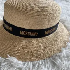 激レア　モスキーノ　Moschino ヴィンテージ　麦わら　ストローハット