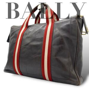 １スタ〜BALLY バリー●メンズ●トレインスポッティング●カーフ レザー 本革●2way トート バッグ●黒●A4 収納●ブラック