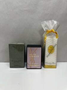 【DK 0618.6-1】香水まとめ BVLGARI YSL Dior ブルガリ サンローラン ディオール pour Homme モンパリ ドルチェ ヴィータ 中古 現状品