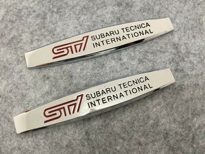 ★スバル SUBARU STI★24★ 金属ステッカー エンブレム デカール 2枚セット 車用装飾 プレート スクラッチを隠す シール装飾