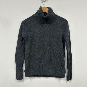 UNIQLO ユニクロ ハイネック カシミヤセーター ダークグレー レディース サイズXL カシミヤ ニット タートルネック a587