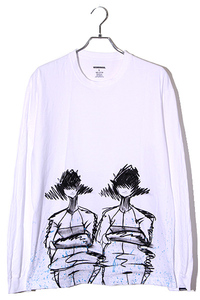 2023AW NEIGHBORHOOD × TAKU OBATA ネイバーフッド SIZE:L Tee LS-4 プリント 長袖Tシャツ WHITE ホワイト 232PC27N-LT01S /● メンズ