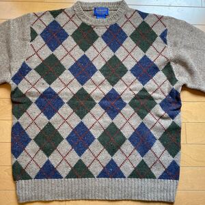 PENDLETON ウール セーター アーガイル クルーネック アメリカンビンテージ