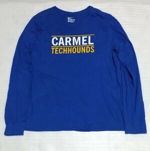 ☆THE NIKE TEE ナイキ BETTER WORLD.COM 長袖Tシャツ Lサイズ スポーツATHLETIC CUTウェアCOTTONフアッション ティー CARMEL TECHHOUNDS青