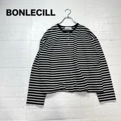 BONLECILL ボンルシール リングスナップ 薄手 カーディガン ボーダー