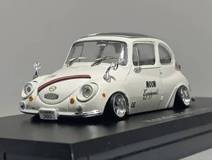 1/43 ノレブ Subaru 360 (1967) 改 アルミ 深リム ローダウン 改造 Mooneyes ストライプ カスタム 国産名車 アシェット