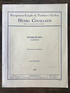 送料無料/トロンボーン楽譜/H. クイヨ：二重奏による練習曲集 ボルドーニの六つの二声のヴォカリーズ/トロンボーン2重奏/教則本