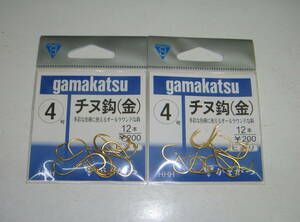 チヌ　金　4号　2枚セット　がまかつ　送料無料　A502