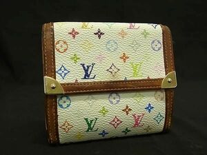 1円 LOUIS VUITTON ルイヴィトン M92983 モノグラムマルチカラー ポルトモネ ビエ カルトクレディ 三つ折り 財布 ブロン FI0240