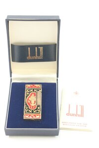 dunhill ダンヒル ガスライター ロイキング ブラック レッド ゴールドカラー 彫刻 喫煙具 喫煙グッズ ジャンク 3041-B