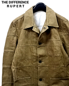 M【THE DIFFERENCE RUPERT JACKET G0823FJM005 BROWN カバーオール ジャケット ワークジャケット ディファレンス ルパート ジャケット】