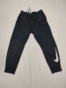 NIKE ナイキ サーマ テーパード ジャージ パンツ size L ブラック 美品 932258 裏起毛