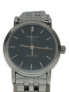 TISSOT◆自動巻腕時計/アナログ/BLK/SLV/1853