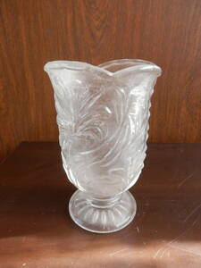 HOYA CRYSTAL ホヤクリスタル ガラス製 フラワーベース 花瓶 花器 （17ｃｍ）　*0324