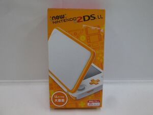 25 送60サ 0114YG08 New 2DS LL ver11.15.0-47J ホワイト×オレンジ SDカード欠品 中古品