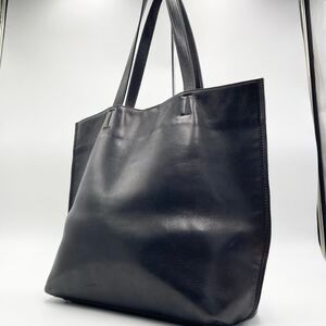 1円 Paul Smith【美品 大容量】トートバッグ ビジネスバッグ 黒 ポールスミスコレクション レザー ビジネス 通勤 仕事 メンズ 縦型