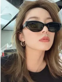 【夏の定番】サングラス キャットアイ 眼鏡 ブラック 紫外線 韓国ファッション