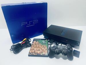 美品/動作品 PS2 本体 セットプレステ2 プレイステーション2PlayStation2 SCPH-30000セット箱付+コントローラ まとめ(H-185)