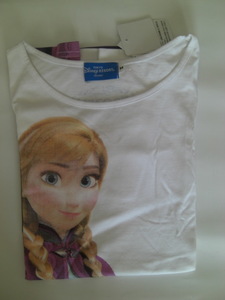 ディズニーリゾート　半袖Ｔシャツ　アナと雪の女王　アナ　Ｍサイズ(レディース)　白