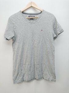 ◇ TOMMY HILFIGER トミーヒルフィガー シンプル Vネック 半袖 Tシャツ カットソー サイズS グレー メンズ P