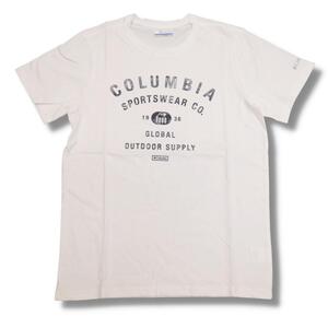 即決☆コロンビア パスレイク Tシャツ WHT/XXLサイズ 3L 送料無料 キャンプ 白 ホワイト 半袖 コットン 綿 普段使用OK ロゴ Columbia