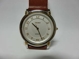 【№1096-O6005RK】中古品:SEIKO セイコー LUCENT ルーセント 5E21-6C50 クオーツ 腕時計 記念品刻印あり