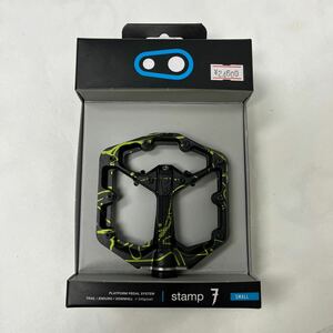 CRANKBROTHERS クランクブラザーズ フラットペダル small S stamp7 スプラッターペイント ライムグリーン 未使用