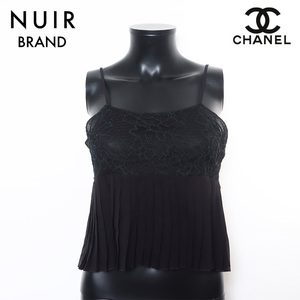 シャネル CHANEL キャミソール 03A フリル ココボタン Size:36 ブラック