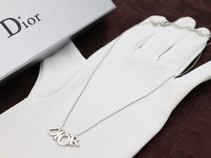 【良品】Christian Dior ネックレス 英字 ロゴ クリスチャン ディオール ヴィンテージ アクセサリー レディース 結婚式 レア C25