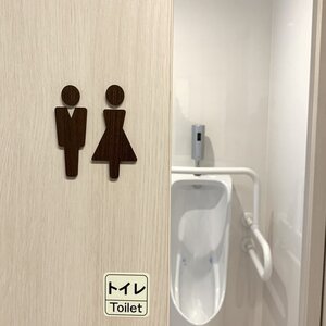 【送料無料】木製トイレ男女サインプレート【Bタイプ】toilet サイン お手洗い 男トイレ 女トイレ ピクトグラム 表示板 案内板 厠