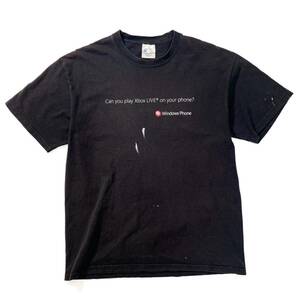 00s 03年 Microsoft Intel マイクロソフト インテル プリントt Tシャツ tee 企業 it ビンテージ アメリカ製 usa old L Apple ブラック 90s