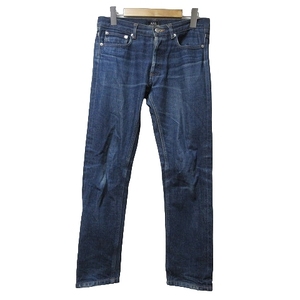 アーペーセー A.P.C. PETIT NEW STANDARD デニムパンツ ジーンズ ボタンフライ 赤耳 セルビッチ 28 青 ブルー ■GY01 X メンズ