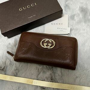 美品　GUCCI 長財布　インターロッキング　ラウンドジップ　スーキー　GG GUCCI ラウンドファスナー ウォレット