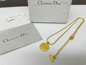 Christian Dior ディオール ロゴ ネックレス ゴールドカラー アクセサリー 