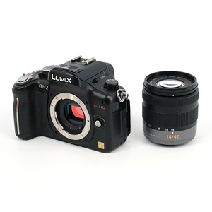 【中古】Panasonic LUMIX DMC-GH2K-K レンズキット ブラック 訳あり [管理:1050023807]