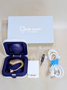 犬 売切 100円スタート◆集音器◆【沐光集音器】VHP-1204 軽量 充電式 耳掛け式 左右両用耳掛け式 高齢者用 介護 ノイズ抑え 充電確認済み