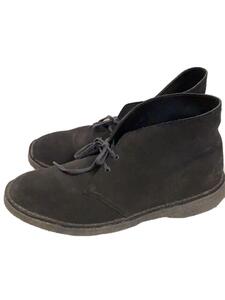 Clarks◆ブーツ/US9.5/BLK/スウェード