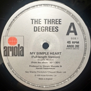 【Disco 12】Three Degrees / My Simple Heart