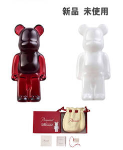 BE@RBRICK( ベアブリック)とBACCARAT (バカラ)のコラボ クリスタルピンブローチ スターリングシルバー ホワイト フランス製　定価44,000円