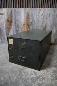 アンティークDIEBOLDメタルファイルBOX[gobm-42]検アメリカ/USA/1940年代/スタッキングファイルケース書類収納/インテリア雑貨