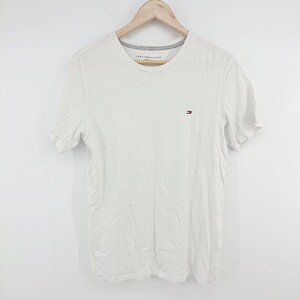 ◇ TOMMY HILFIGER トミーヒルフィガー ミニフラッグロゴ 半袖 Tシャツ カットソー サイズ M オフホワイト メンズ P