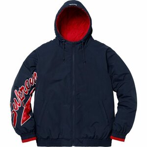 希少★新品本物【紺★M】★Sleeve Script Sideline Jacket スリーブ スクリプト サイドライン 正規店購入 シュプリーム 入手困難 Supreme