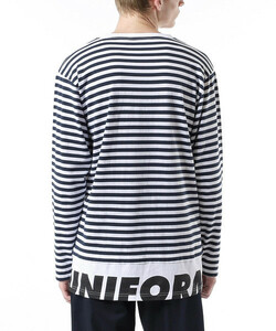 uniform experiment L/S FAKE LAYERED HEM LOGO BORDER TEE/ soph SOPHNET. ソフネット黒M