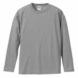 ユナイテッドアスレ United Athle 新品 Tシャツ 長袖 ロングスリーブ ロンT 無地 丸首 5.6オンス 5010 Lサイズ グレー 002861 ゆうパケット