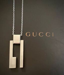 【即決/送料込み】GUCCI/グッチ カットアウト/Gロゴ/プレート ネックレス/ペンダント