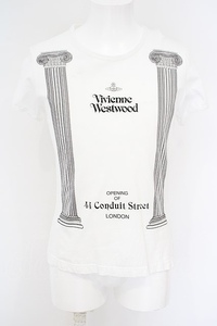 【USED】Vivienne Westwood / /ピラーpt Tシャツ ヴィヴィアンウエストウッド ビビアンM ホワイト 【中古】 O-24-03-24-033-ts-IG-OS