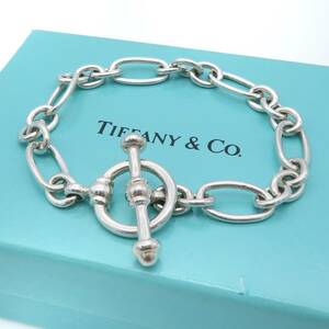 【送料無料】 極希少 美品 Tiffany&Co. ヴィンテージ ティファニー トグル オーバル リンク シルバー ブレスレット SV925 HA567