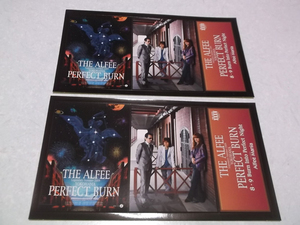 [　アルフィー　【　PERFECT BURN　シール ステッカー シート 2枚セット♪美品 赤　】　THE ALFEE　高見沢俊彦 桜井賢 坂崎幸之助